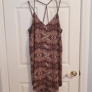 ASTR | Animal Print Strappy High Low Dress
